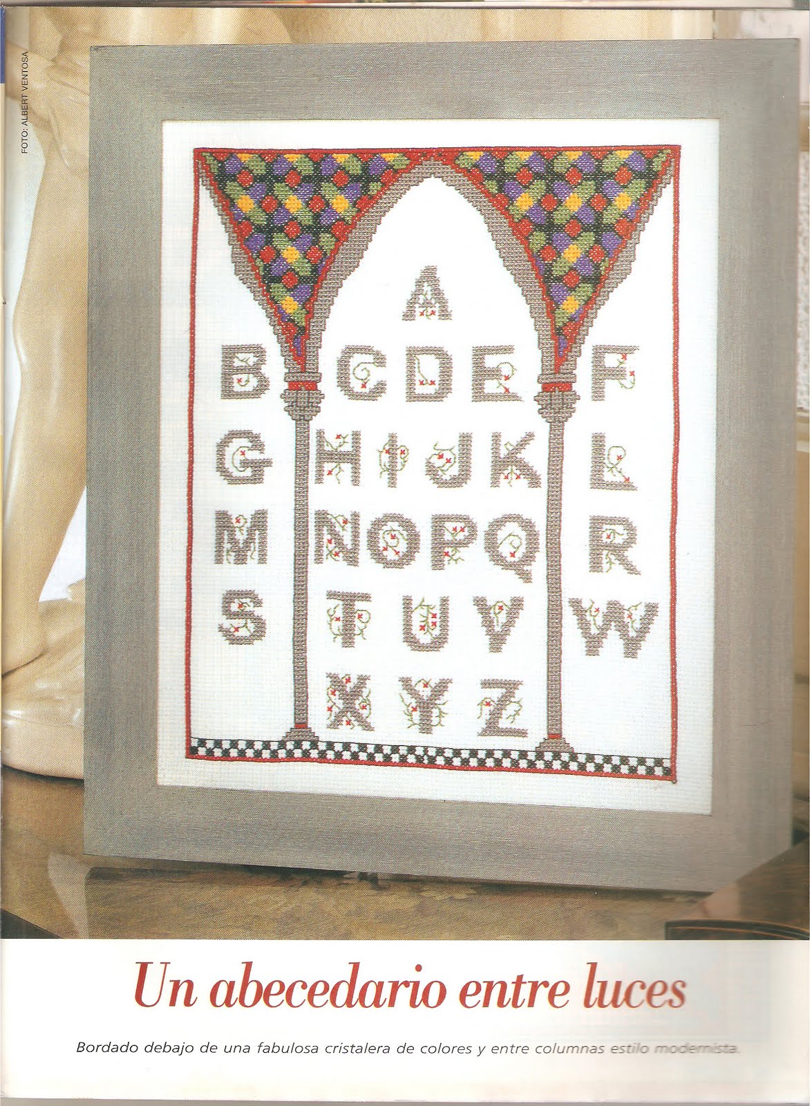 picture with a stained-glass alphabet in the window (1)
