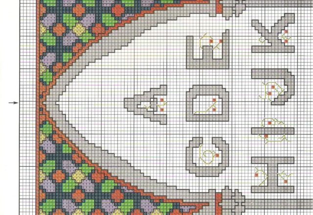 picture with a stained-glass alphabet in the window (2)