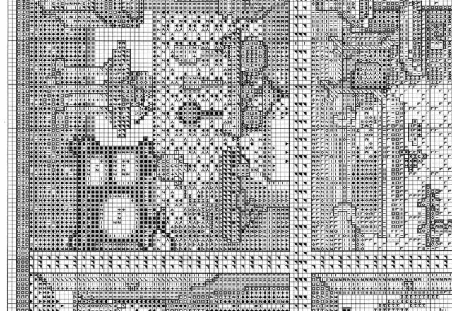 picture with cross stitch house for dolls (3)