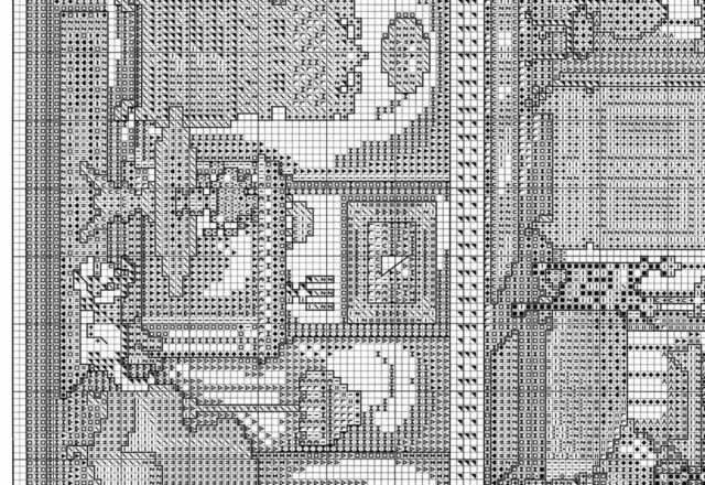 picture with cross stitch house for dolls (5)