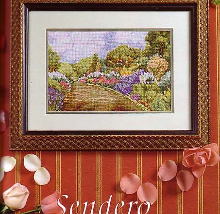 picture with field of flowers cross-stitch (1)