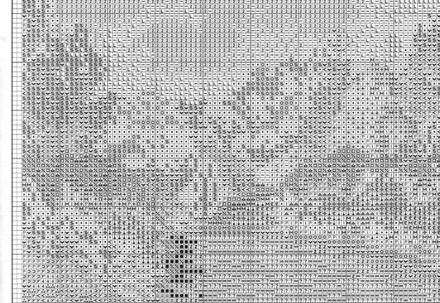 picture with field of flowers cross-stitch (2)