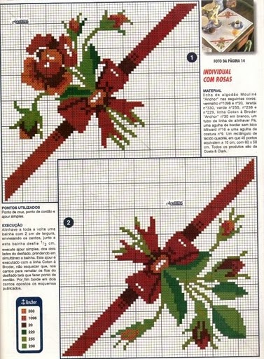 placemat bouquets of red roses (1)