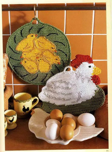 potholders hen chicks (1)