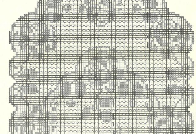 rectangular doily filet roses rounded tips