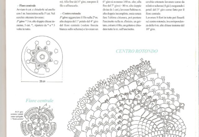 round crochet rose flowers doily (2)