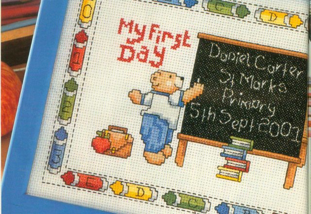 sampler on my first day at school (1)