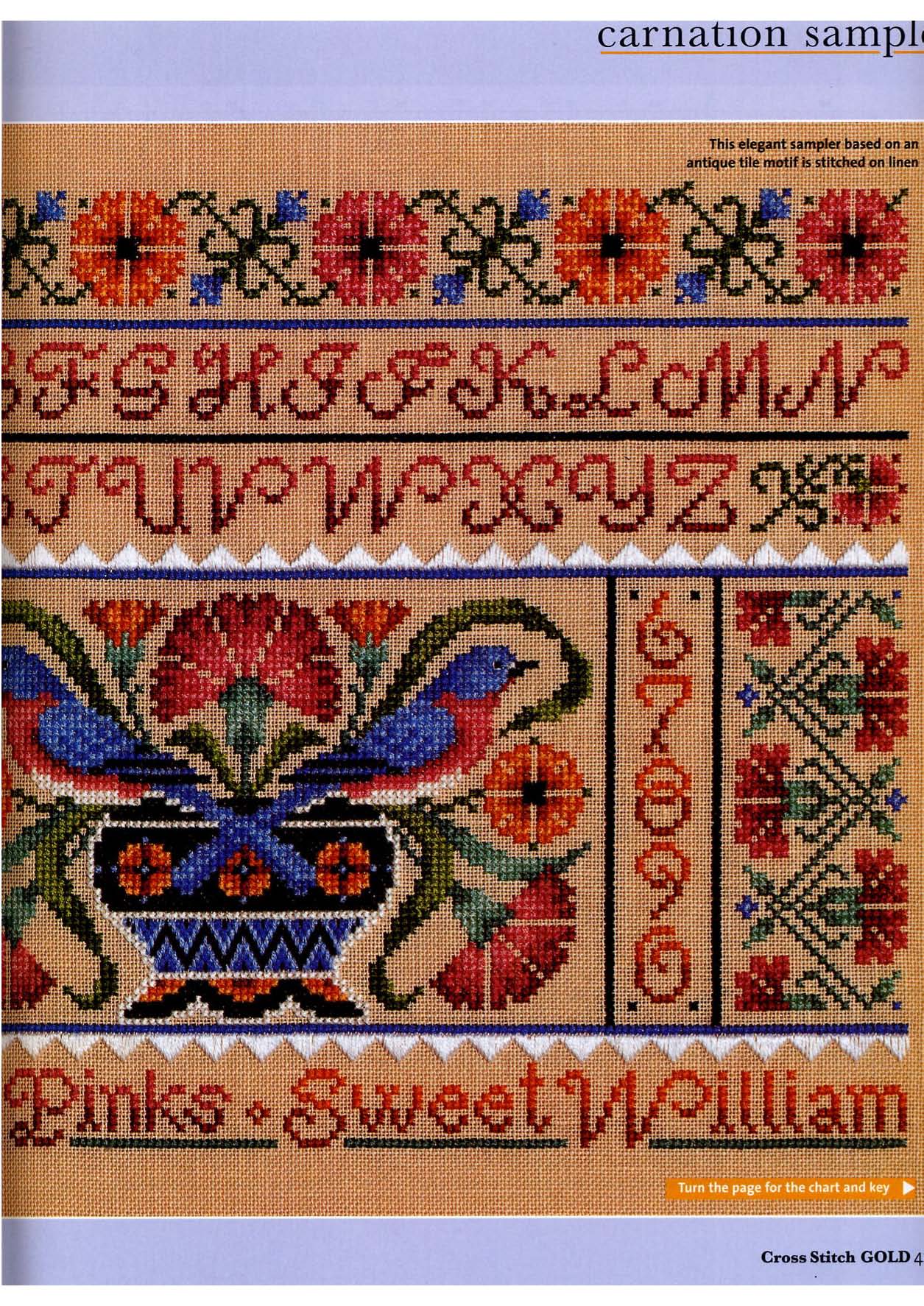 sampler with a floral theme (2)