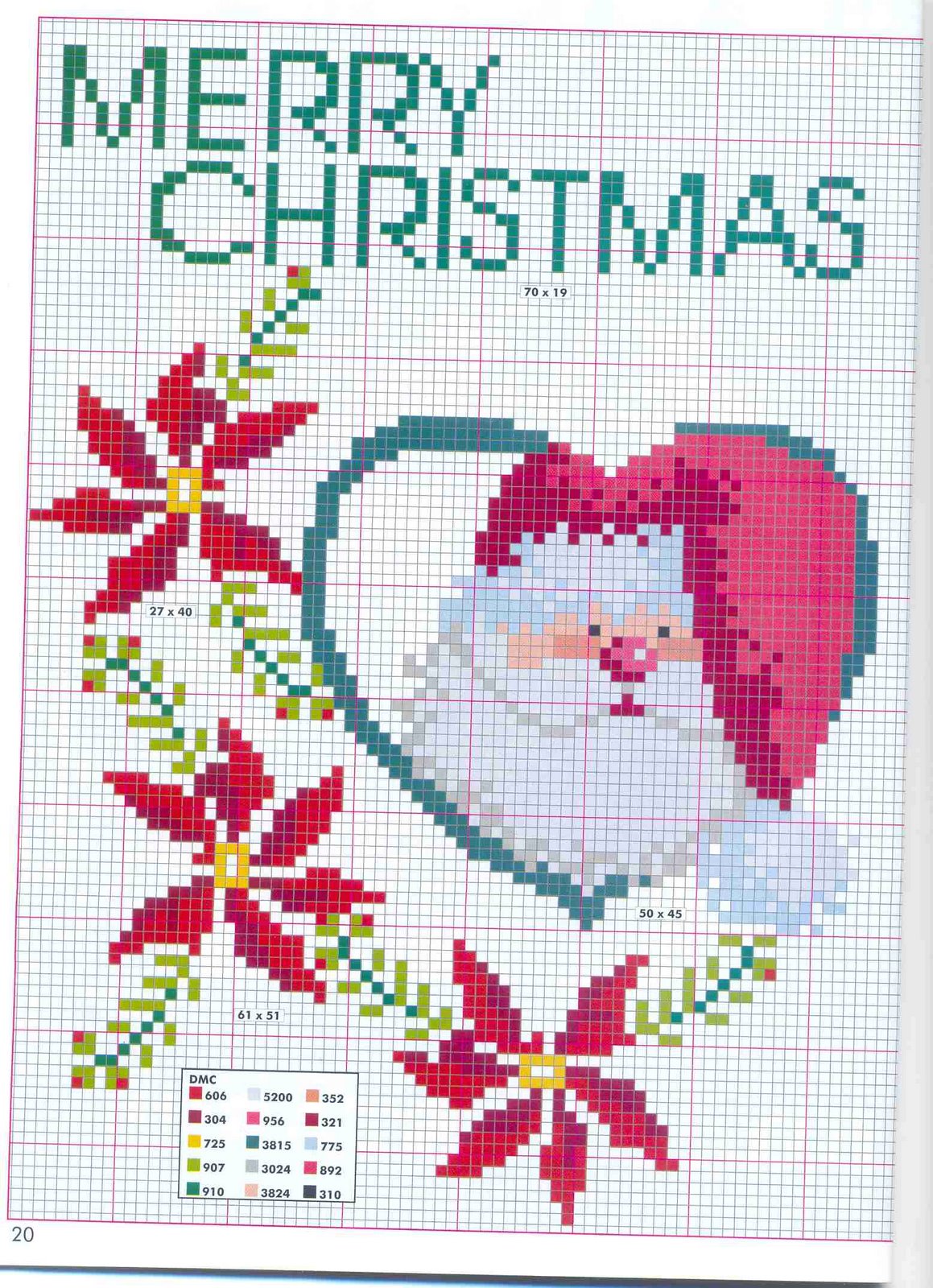 santa claus and christmas poinsettia