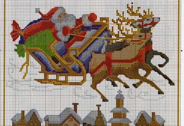 santa claus on sledge