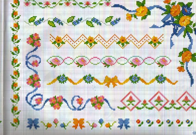 simple border with small flowers