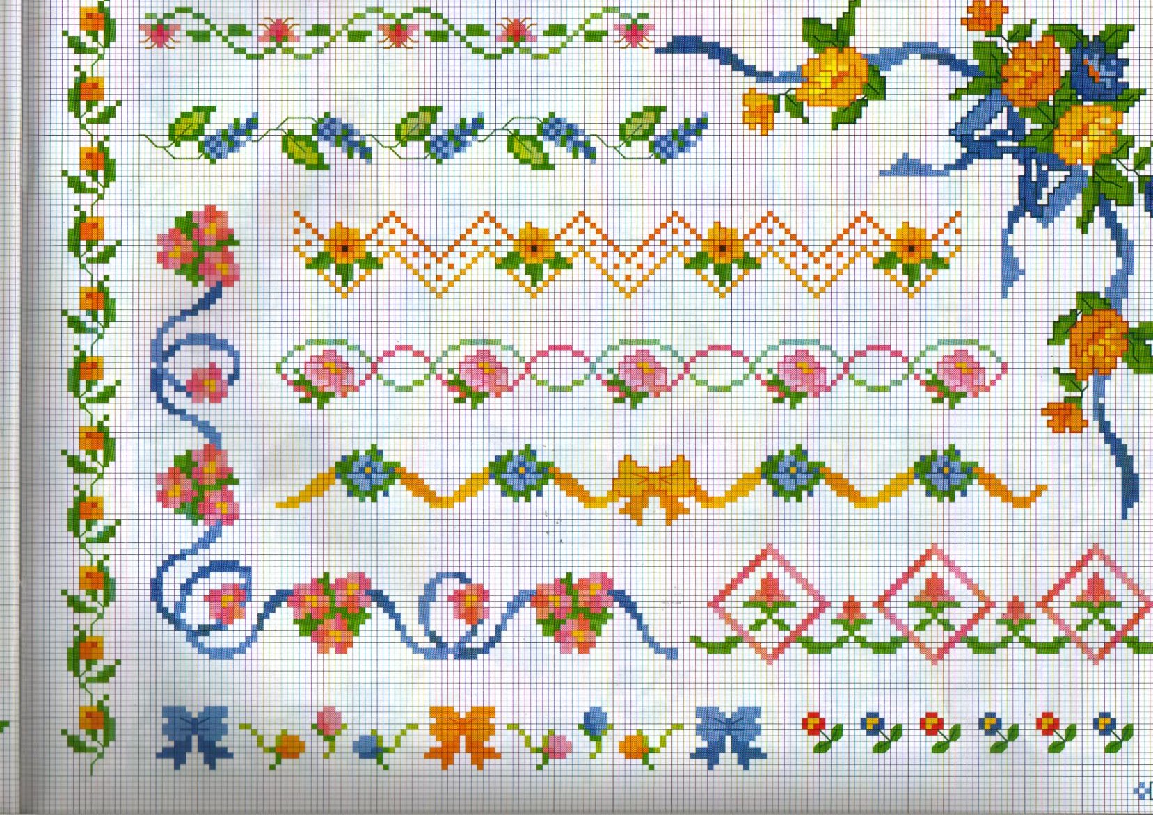 simple border with small flowers