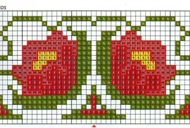 simple red flowers border