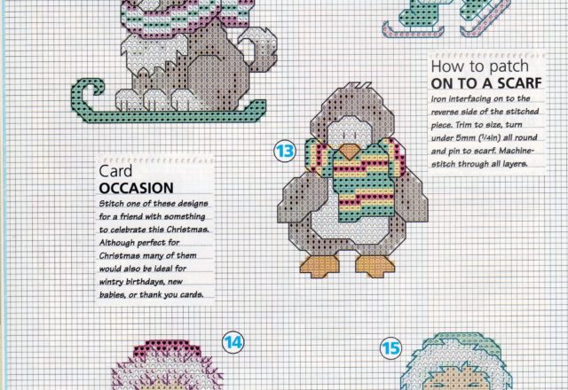 small christmas patterns with animals (3)