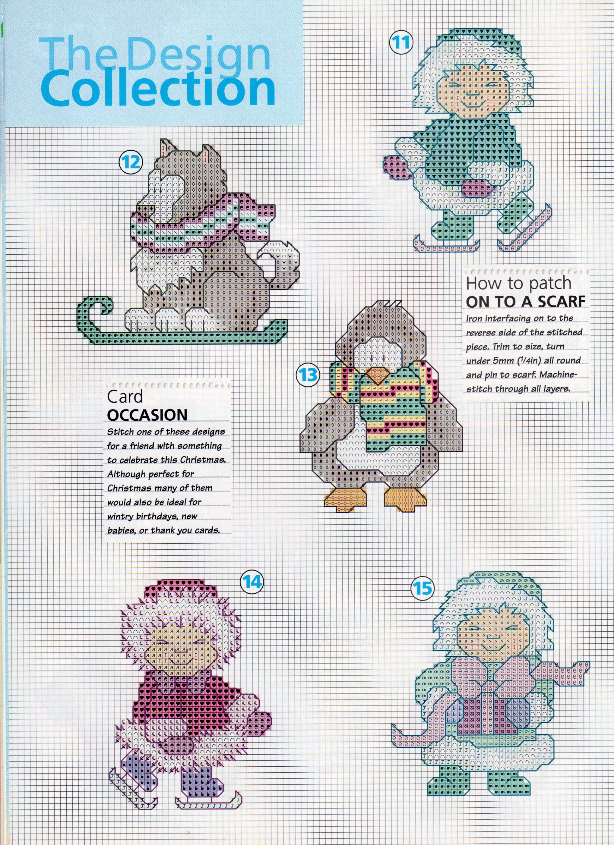 small christmas patterns with animals (3)
