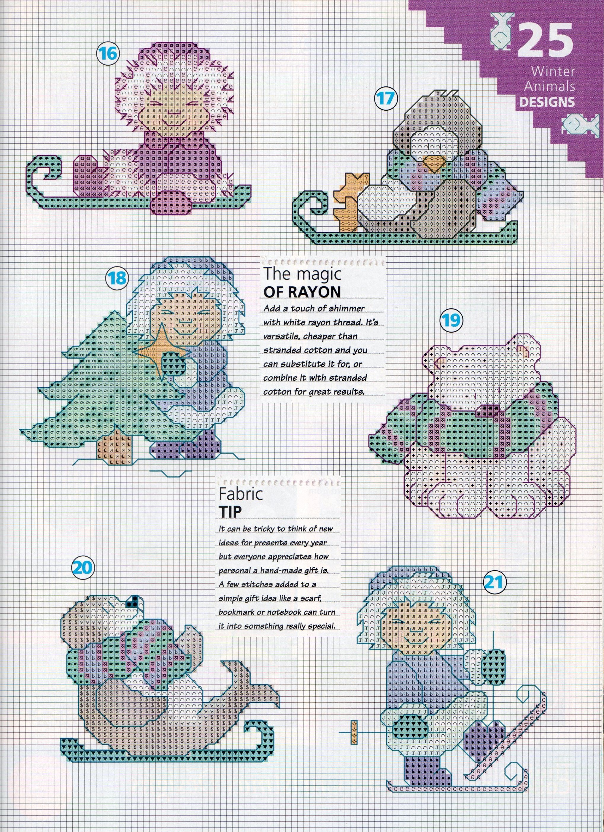 small christmas patterns with animals (4)
