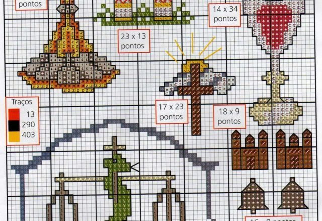 small cross stitch pattern scale cross lamb