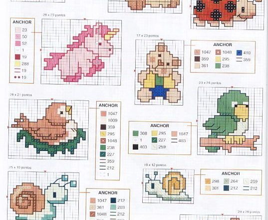 small cross stitch patterns baby bibs with animals