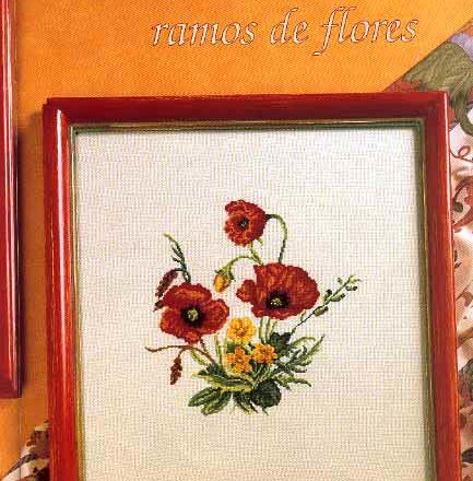small cross-stitch picture with red poppies (1)