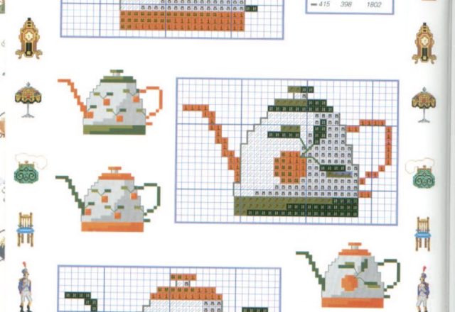 small kettles cross stitch