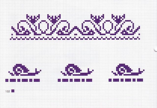 small motifs cross stitch towels for bathroom (2)