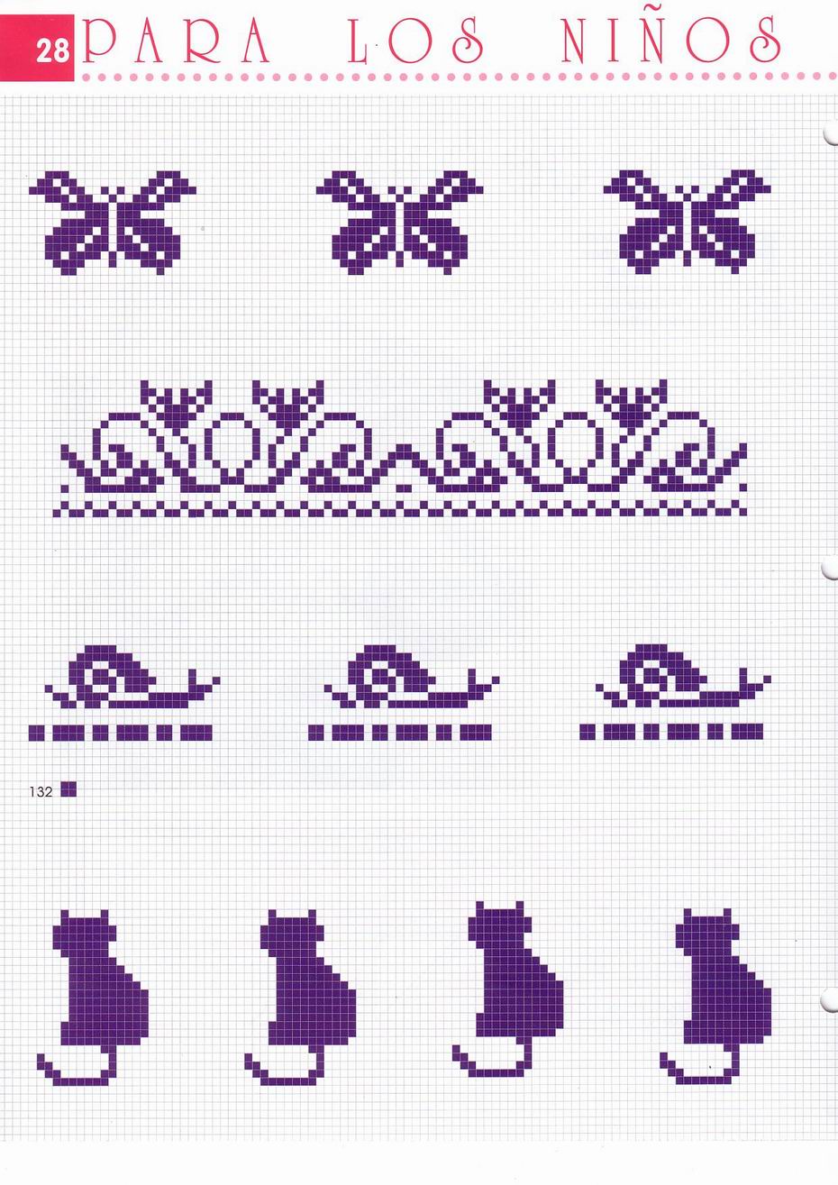 small motifs cross stitch towels for bathroom (2)