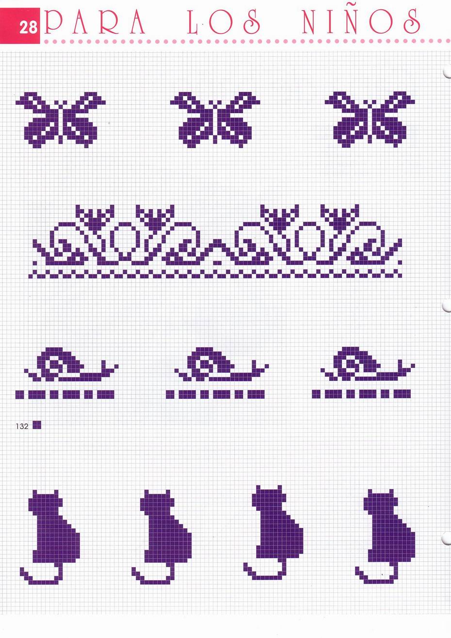 small motifs cross stitch towels for bathroom (2)