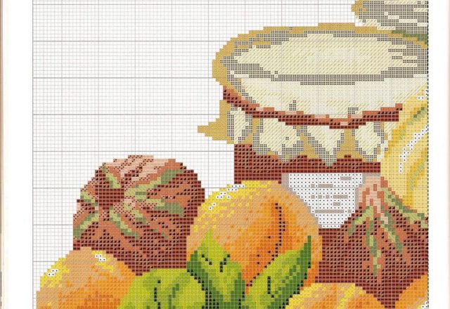 small picture jam jars and fruits cross stitch (2)