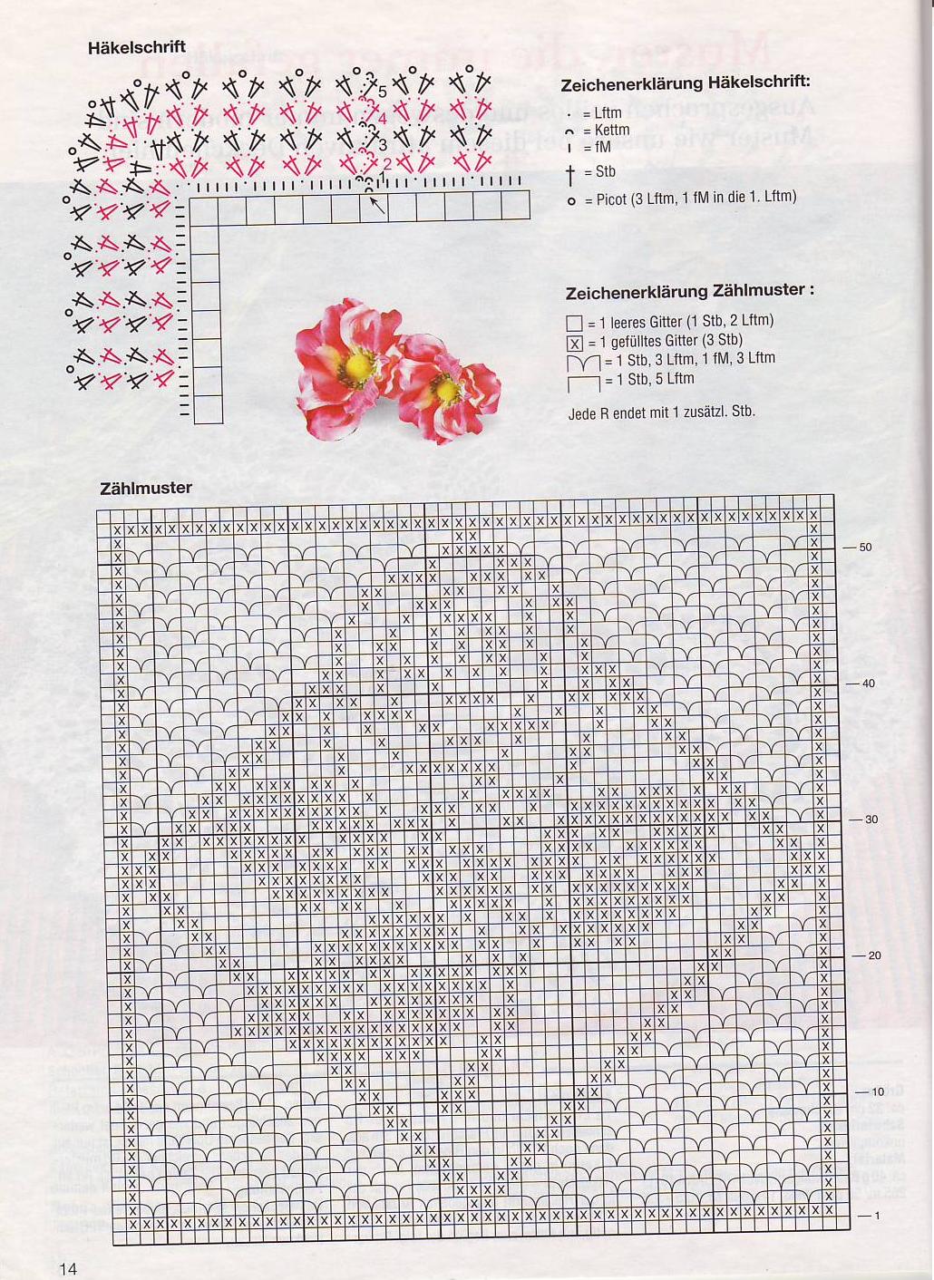 square filet doily with a rose in rhumbus (2)