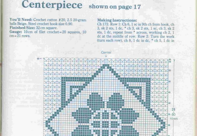 square filet doily with central flowers (2)