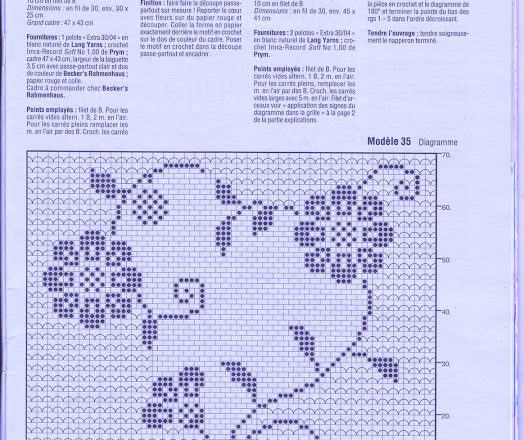 square filet doily with heart