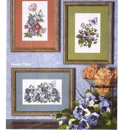 squares with pansies violets and poppies (1)