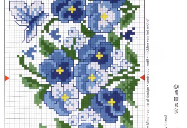 squares with pansies violets and poppies (2)