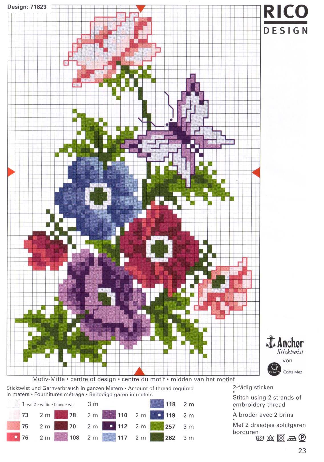 squares with pansies violets and poppies (4)