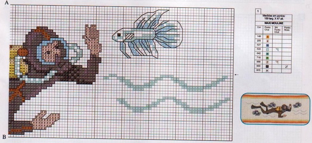 sub sea towels cross stitch (2)