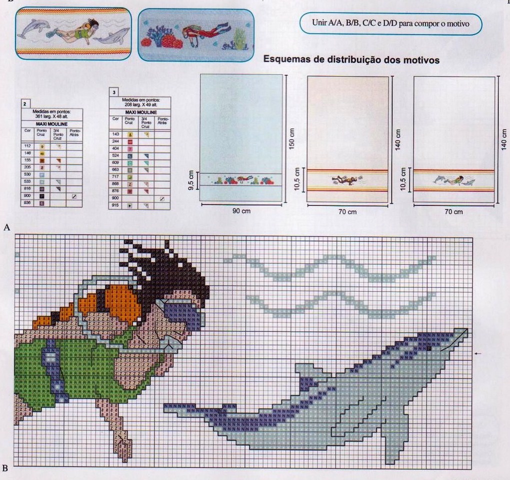 sub sea towels cross stitch (4)