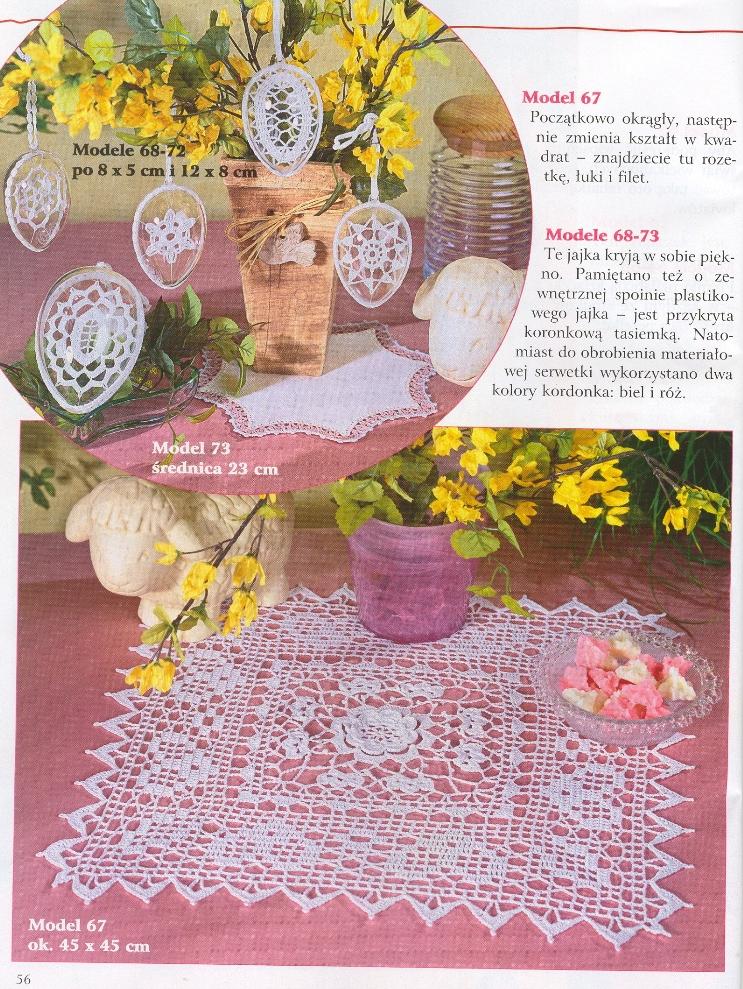 suqare crochet doily with roses and hearts (1)