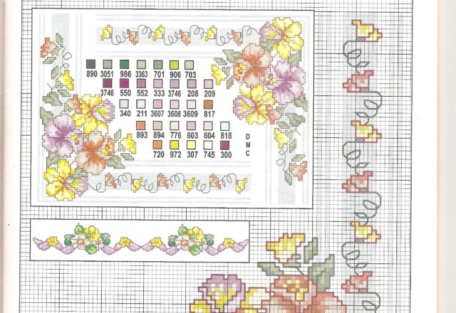 tablecloth with colorful flowers