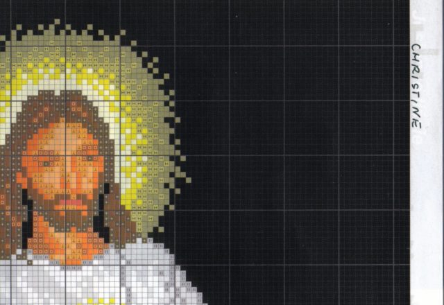 the merciful Jesus cross stitch pattern (3)
