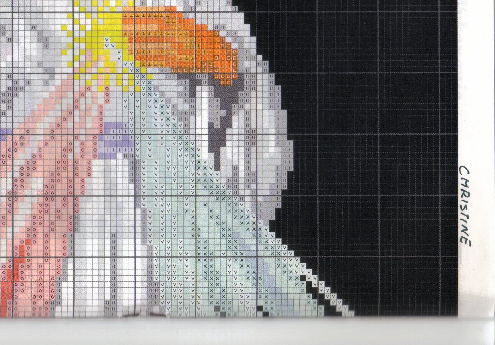 the merciful Jesus cross stitch pattern (5)