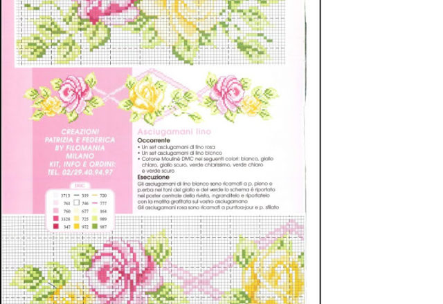 towel with pink and yellow roses (1)