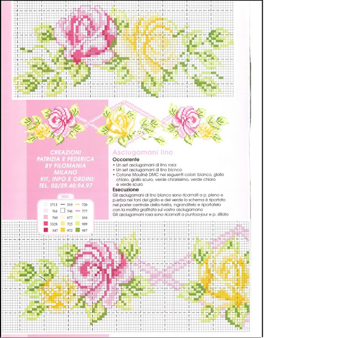 towel with pink and yellow roses (1)