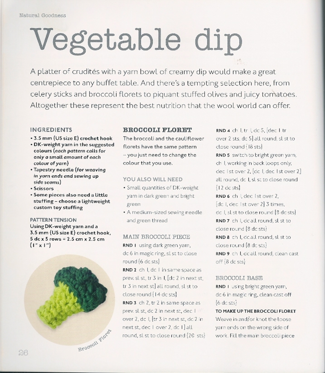 verdura ad amigurumi broccoli